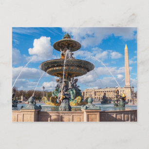 Carte Postale Place de la Concorde et obélisque - Paris, France