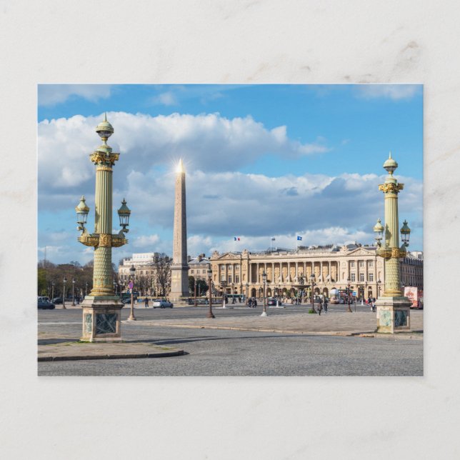 Carte Postale Place de la Concorde et obélisque - Paris, France (Devant)