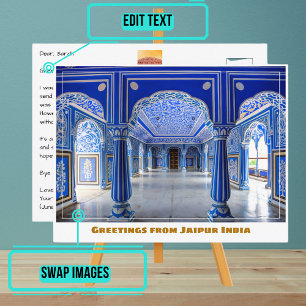 Carte Postale Place de la ville de Jaipur à Jaipur Inde