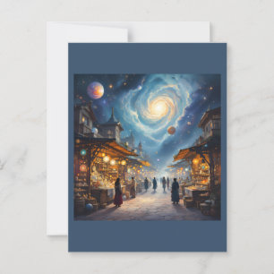 Carte Postale Place De Marché Stardust Nichée Dans Une Nebula En