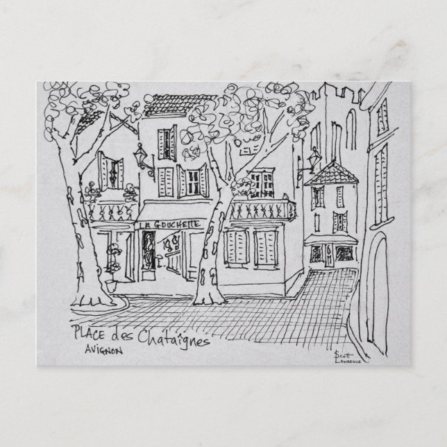 Carte Postale Place des Chataignes | Avignon, France (Devant)