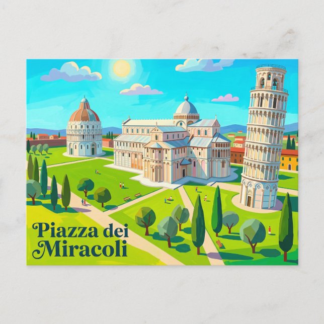 Carte Postale Place des Miracles Italie (Devant)