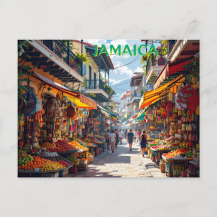 Carte Postale place du marché jamaïcain