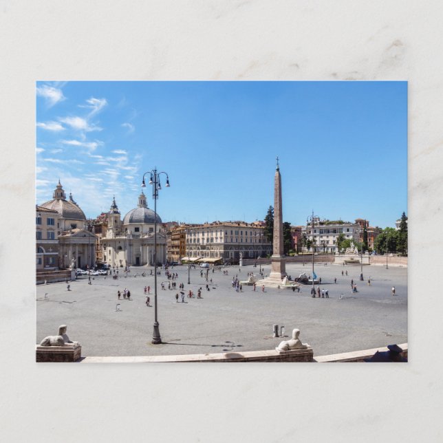 Carte Postale Place du Peuple - Rome, Italie (Devant)
