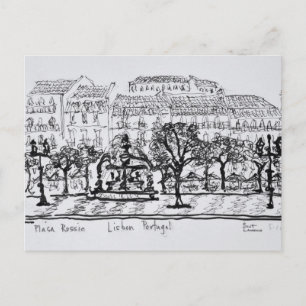 Carte Postale Place du Rossio   Lisbonne, Portugal