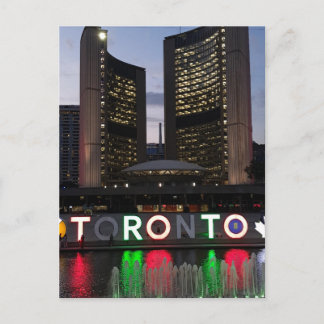 Carte Postale Place Nathan Phillips vue de nuit Toronto, Canada