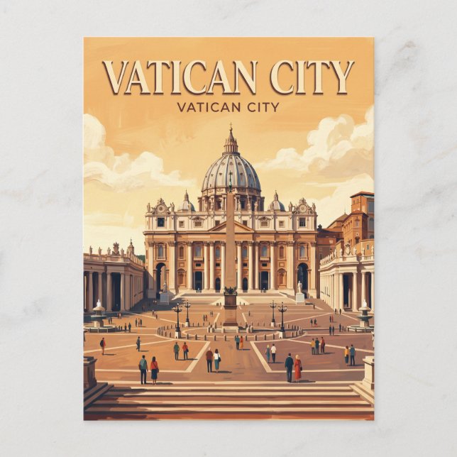 Carte Postale Place Saint-Pierre Vatican (Devant)