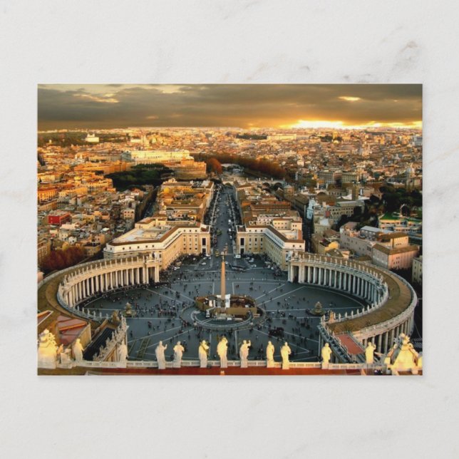 Carte Postale Place Saint-Pierre Vatican (Devant)