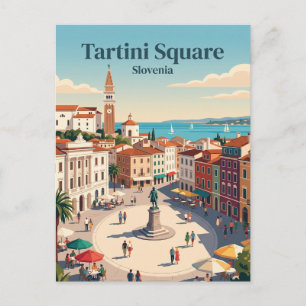 Carte Postale Place Tartini Slovénie