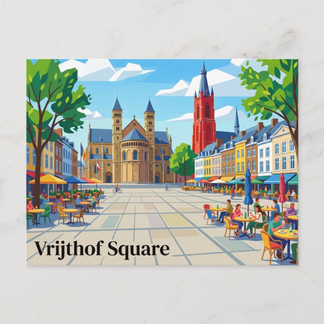 Carte Postale Place Vrijthof Pays-Bas (Devant)
