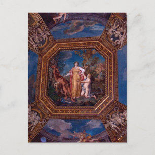 Carte Postale Plafond au Vatican à Rome, Italie