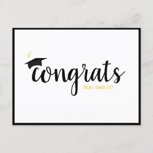 Carte Postale Plafond d'obtention de diplôme pour Félicats