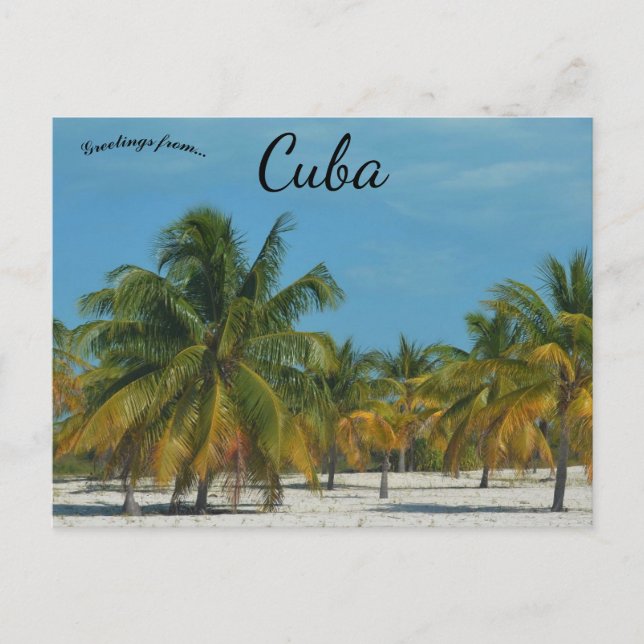 Carte Postale Plage à Cuba (Devant)