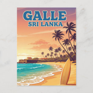 Carte Postale Plage à Galle Sri Lanka Travel