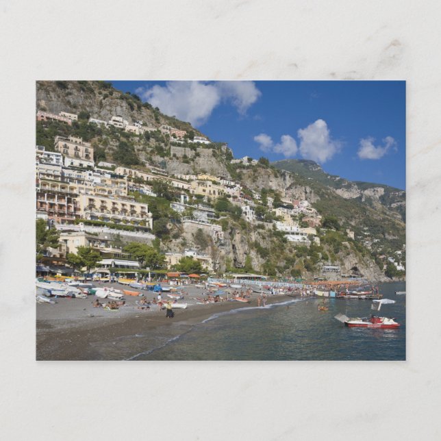 Carte Postale Plage à Positano, Campanie, Italie (Devant)