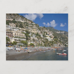 Carte Postale Plage à Positano, Campanie, Italie