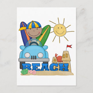 Carte Postale PLAGE African American Boy Tshirts et cadeaux