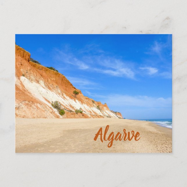 Carte Postale Plage Algarve Praia da Falesia au Portugal (Devant)