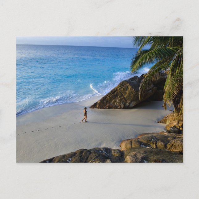 Carte Postale Plage Ansi Victorin, île de Fregate (Devant)