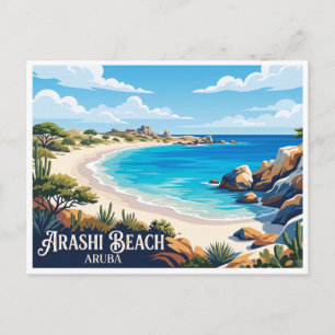 Carte Postale Plage Arashi Nord Aruba