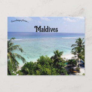 Carte Postale Plage aux Maldives