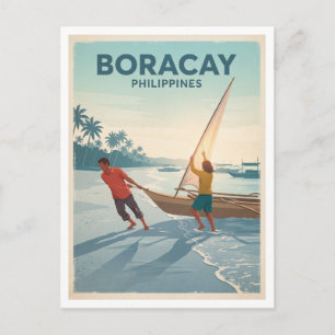 Carte Postale Plage Blanche, Boracay, Philippines Cadeau Malaisi