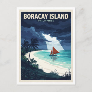 Carte Postale Plage Blanche, Boracay, Philippines Garde-Mémoire