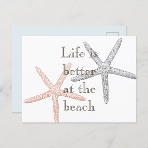 Carte Postale Plage Blue Starfish
