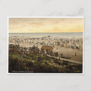 Carte Postale Plage, Borkum, Schleswig-Holstein, Allemagne rare 