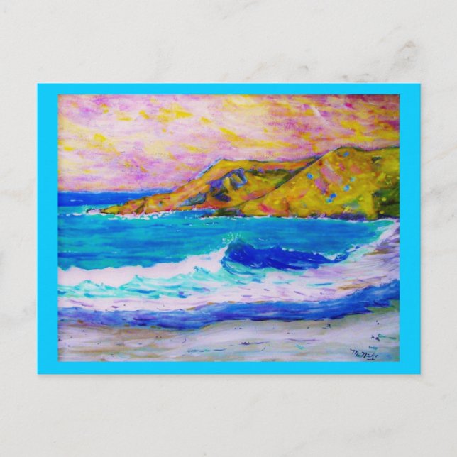 Carte Postale plage combi est une bonne thérapie (Devant)