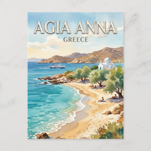Carte Postale Plage d'Agia Anna Grèce