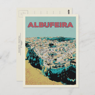 Carte Postale Plage d'Albufeira du ciel Portugal illustration