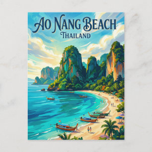 Carte Postale Plage d'Ao Nang Thaïlande