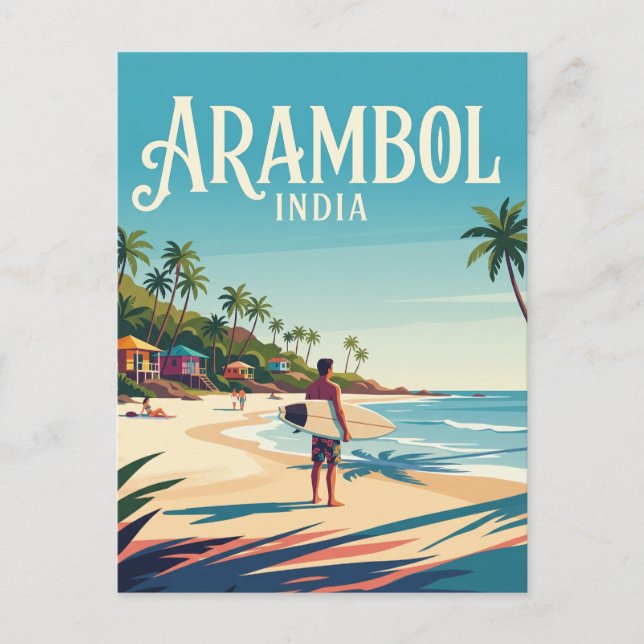 Carte Postale Plage d'Arambol Inde (Devant)