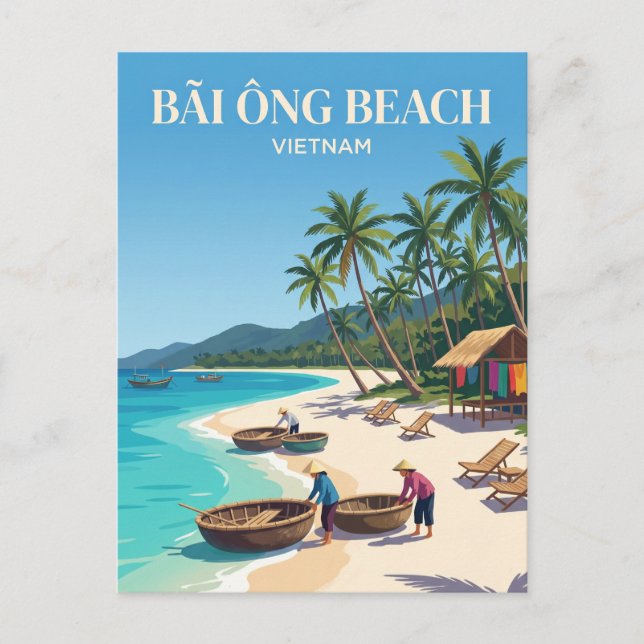 Carte Postale Plage de Bãi Ông Vietnam (Devant)