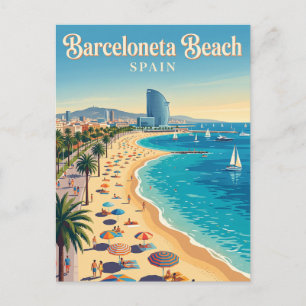 Carte Postale Plage de Barceloneta Espagne