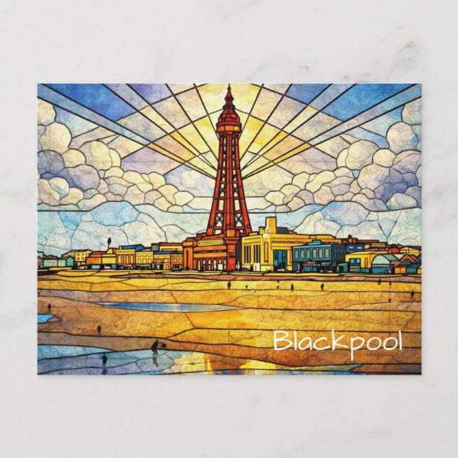 Carte Postale Plage de Blackpool (Devant)