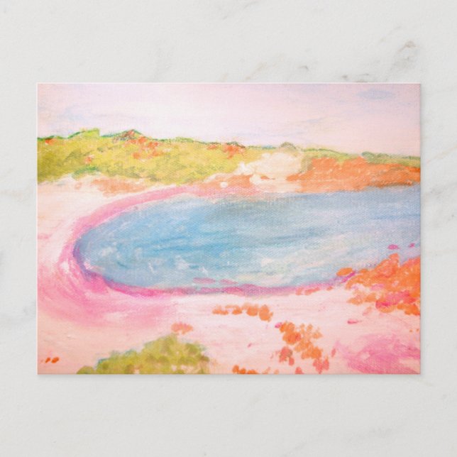 Carte Postale Plage de Budelli Pink Island (Devant)