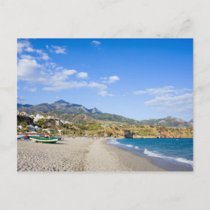Carte Postale Plage de Burriana à la mer Méditerranée à Nerja
