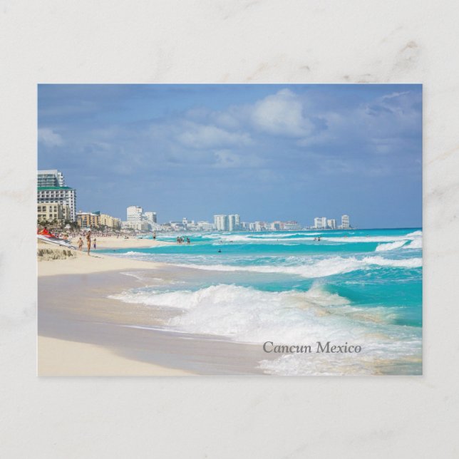 Carte Postale Plage de Cancun Mexico (Devant)