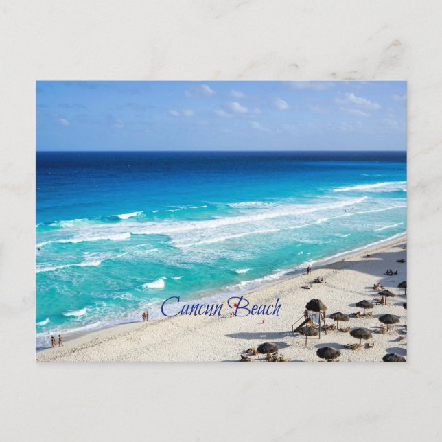 Carte Postale Plage de Cancun, Mexique (Devant)