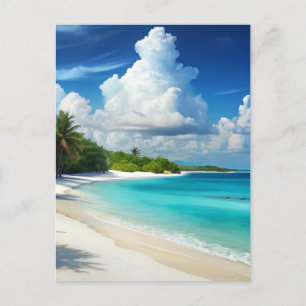 Carte Postale Plage de Cancun Vintage voyage Mexique