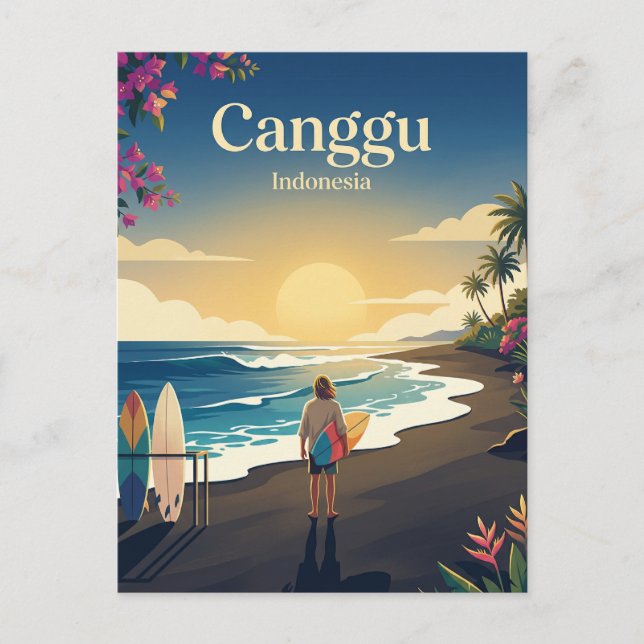 Carte Postale Plage de Canggu Indonésie (Devant)