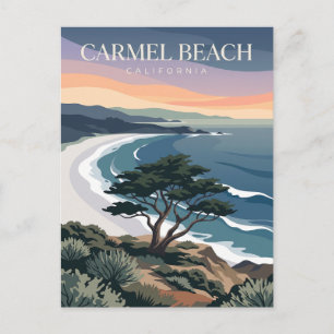 Carte Postale Plage de Carmel Californie