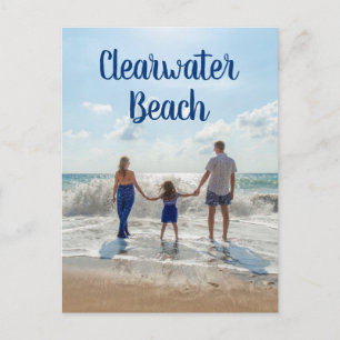 Carte Postale Plage de Clearwater Souvenir Sable Surf et Famille