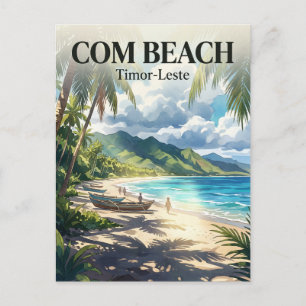 Carte Postale Plage de Com, Com, Timor-Leste Timor-Leste