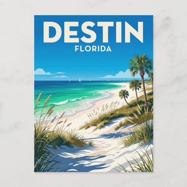Carte Postale Plage de Destin Floride (Devant)