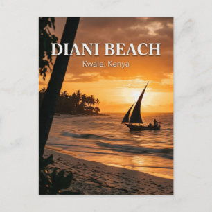Carte Postale Plage de Diani, Ukunda, Comté de Kwale