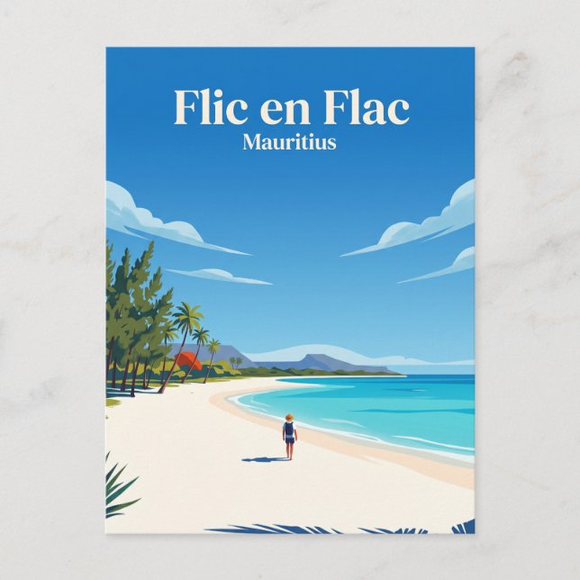 Carte Postale Plage de Flic en Flac, Maurice (Devant)