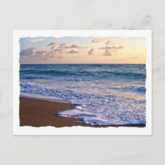 Carte Postale Plage de Floride saturée au lever du soleil